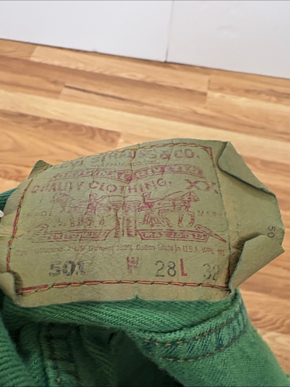 levi strauss & co green jean shorts size 28 - Picture 16 of 16